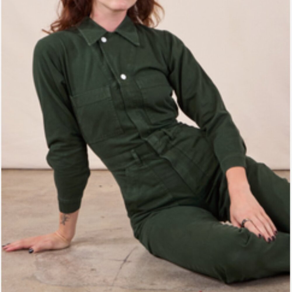 Big Bud Press Everyday Long Sleeve jumpsuit Medium Swamp Green